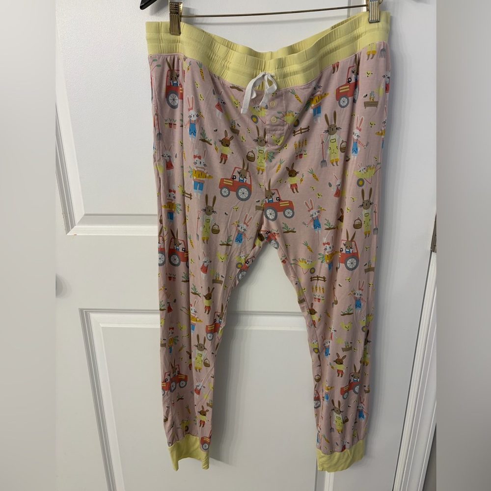 Little Sleepies Pink Pajama Bottoms with Easter Print